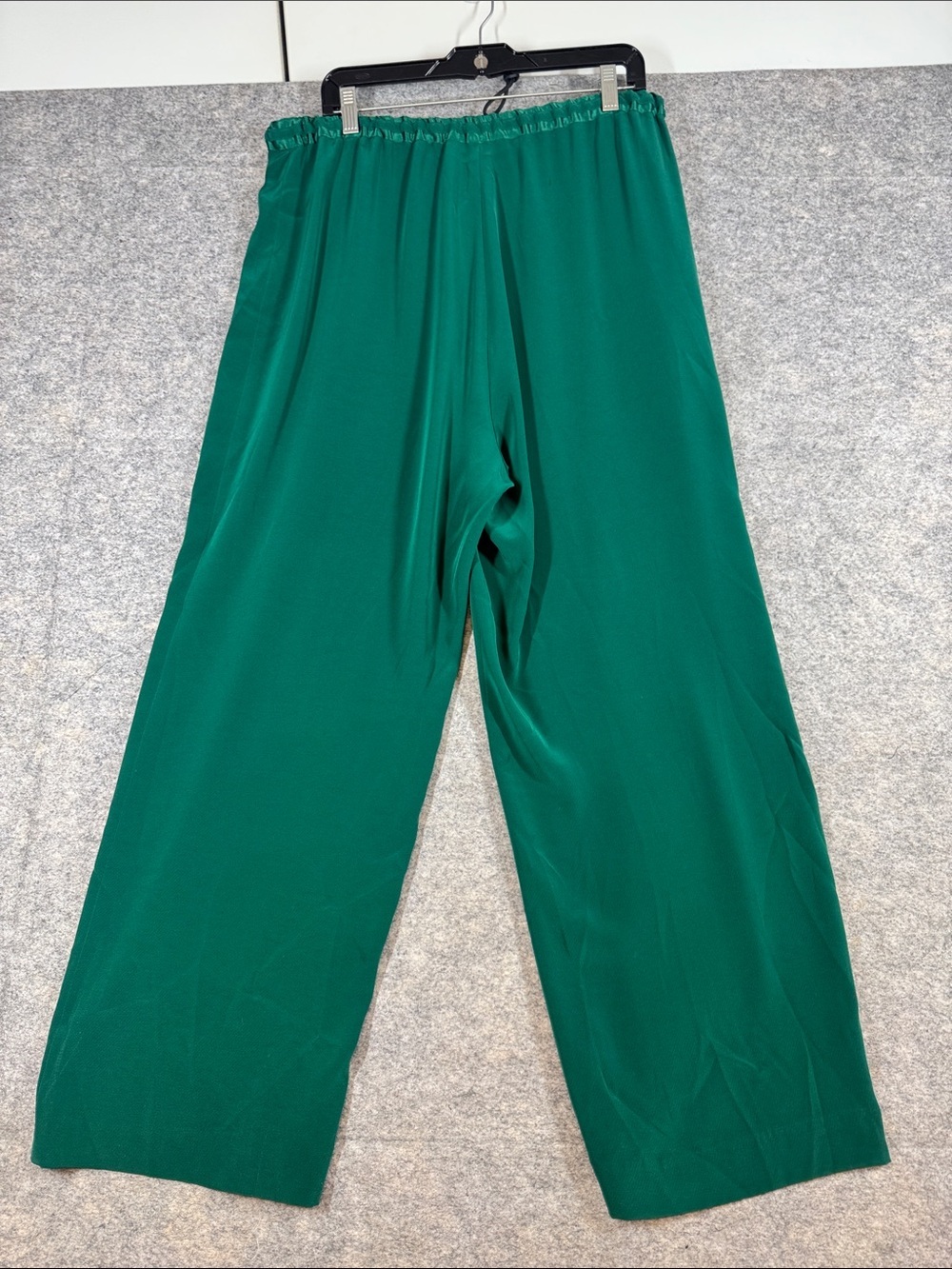 Windsmoor Wide Leg Drawstring Pants Emerald Green Size 16 Minimalist Chic Luxe - Picture 10 of 13
